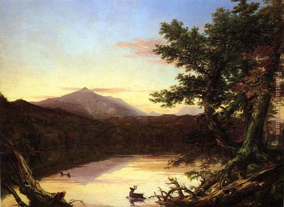 Schroon Lake painting - Thomas Cole Schroon Lake art painting
